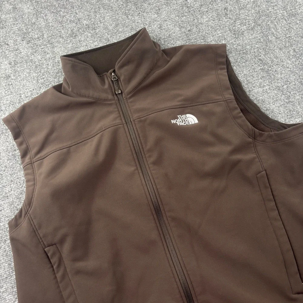 The North Face Apex Bionic Vest XXL Brown Softshell Full Zip Mens